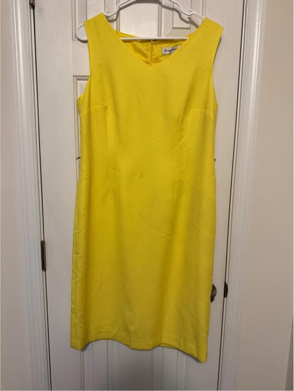 Evan Piccone Bright Yellow Sleeveless Shift Dress